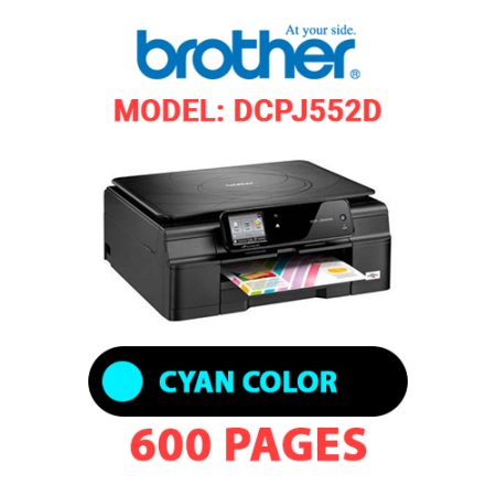 BROTHER DCPJ552D PRINTER - CYAN INK