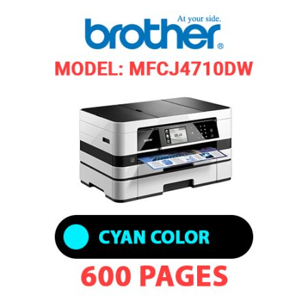 BROTHER MFCJ4710DW PRINTER - CYAN INK