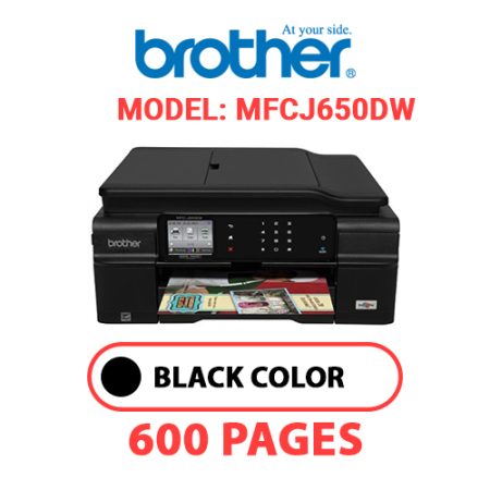 BROTHER MFCJ650DW PRINTER - BLACK INK