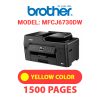 BROTHER MFCJ6730DW PRINTER - YELLOW INK