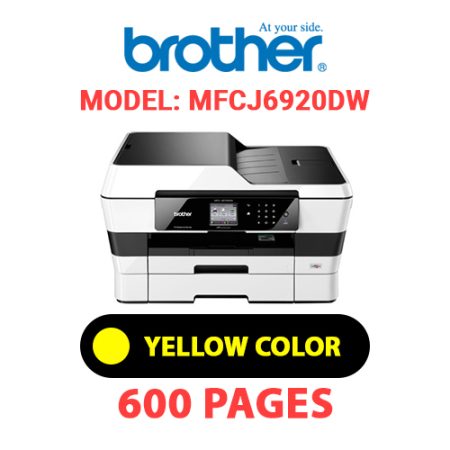 BROTHER MFCJ6920DW PRINTER - YELLOW INK