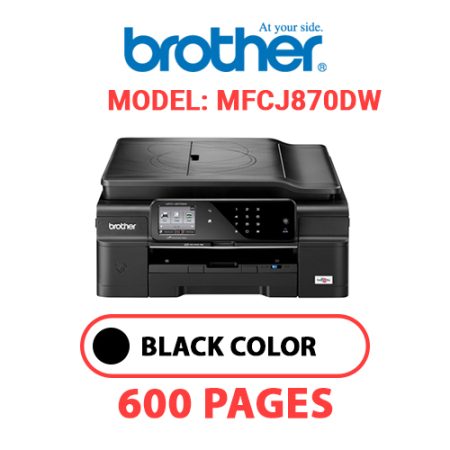 BROTHER MFCJ870DW PRINTER - BLACK INK