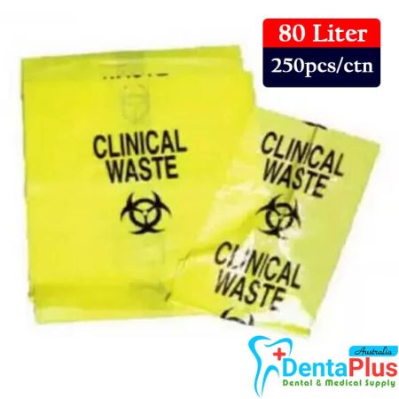 Yellow Waste Bags - 80Ltr - 250pcs/ctn