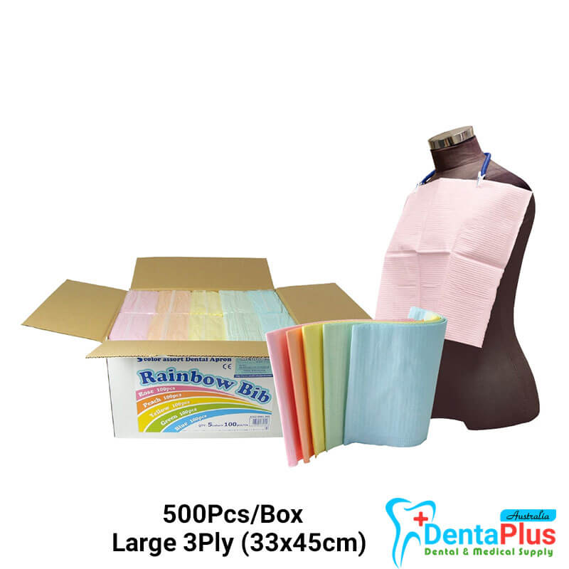 Medicom Rainbow Bib Large clinic 3Ply (33x45cm) 500Pcs/Box