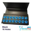 Bur Holder 16 Holes Aluminum Stand with Silicone Cover – Suitable for FG/RA #Each - black