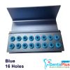 Bur Holder 16 Holes Aluminum Stand with Silicone Cover – Suitable for FG/RA #Each - blue