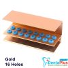 Bur Holder 16 Holes Aluminum Stand with Silicone Cover – Suitable for FG/RA #Each - golden