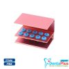 Bur Holder 10 Holes Aluminium Stand with Silicone Cover (Autoclavable) Each - pink