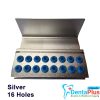 Bur Holder 16 Holes Aluminum Stand with Silicone Cover – Suitable for FG/RA #Each - silver