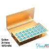 Bur Holder 24 Holes Aluminium Stand with Silicone Cover (18FG+6RA) Each - golden
