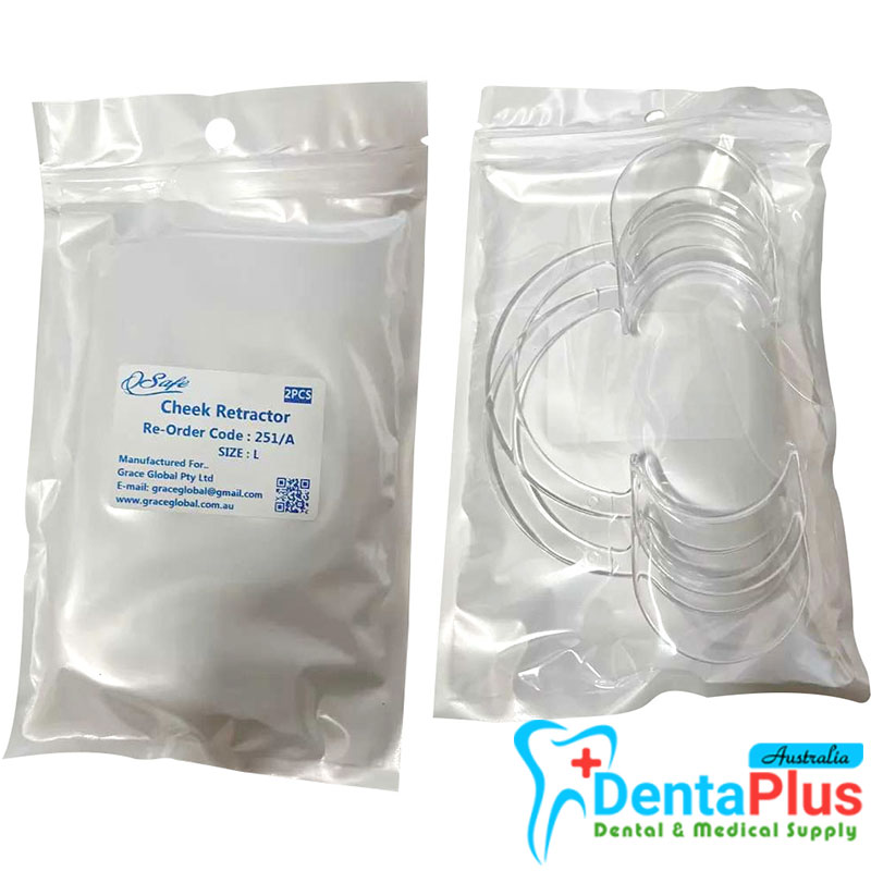 C-shaped clear cheek and lip retractors are commonly used in dental practices of all sizes, as they are inexpensive, disposable, and easy to use.