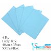 Disposable Dental Bibs 4 ply - 4-ply-large-blue-46cm-x-33cm-500pcs-box