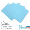 Disposable Dental Bibs 4 ply - 4-ply-small-blue-23cm-x-33cm-1000pcs-box