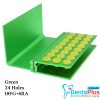 Bur Holder 24 Holes Aluminium Stand with Silicone Cover (18FG+6RA) Each - green