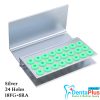 Bur Holder 24 Holes Aluminium Stand with Silicone Cover (18FG+6RA) Each - silver