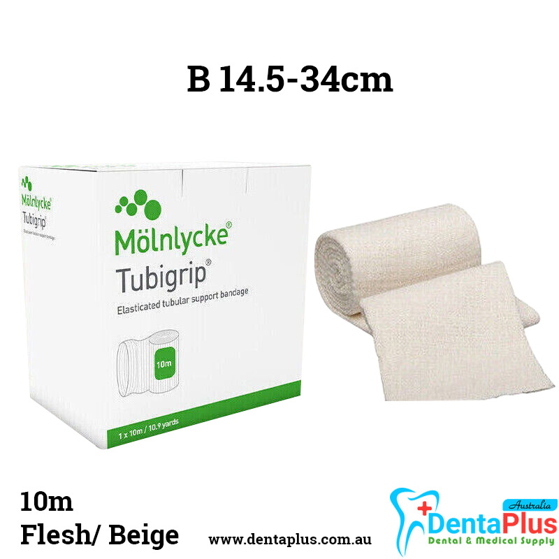 Tubigrip Multi-Purpose Elasticated Tubular Bandage Made in UK Flesh/Beige (10m) #Each - B 14.5 - 34cm