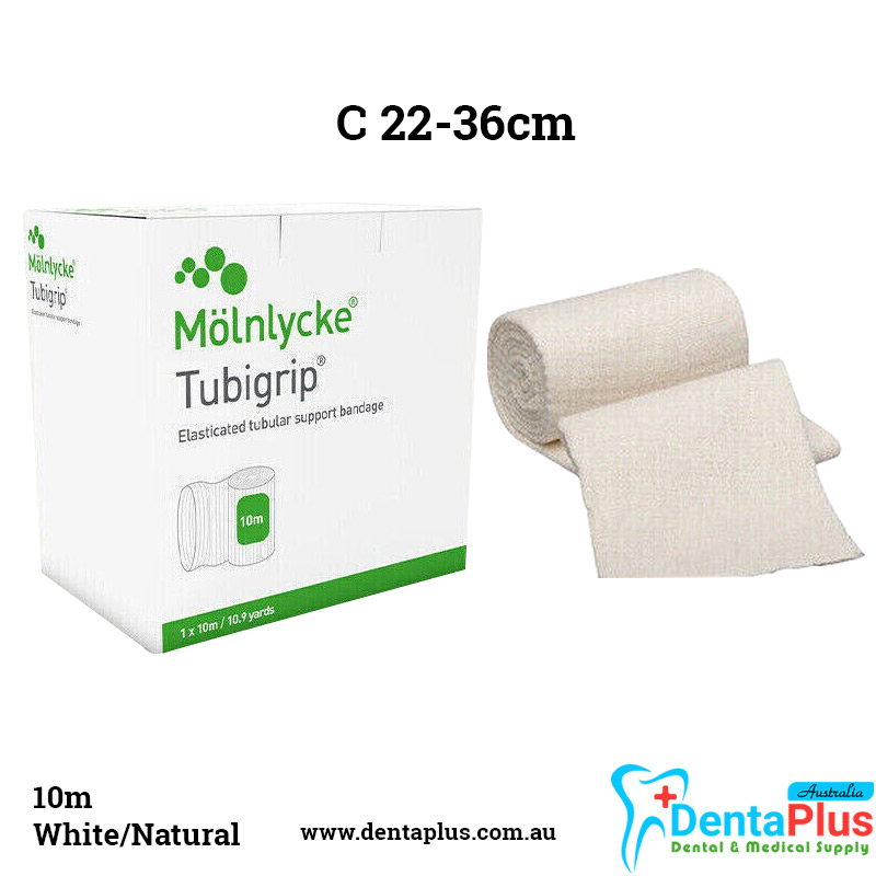 Tubigrip Multi-Purpose Elasticated Tubular Bandage Made in UK White/Natural (10m) #Each - C 22 - 36cm