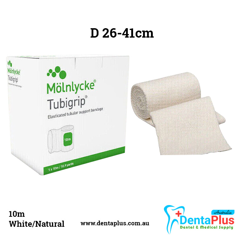 Tubigrip Multi-Purpose Elasticated Tubular Bandage Made in UK White/Natural (10m) #Each - D 26 - 41cm
